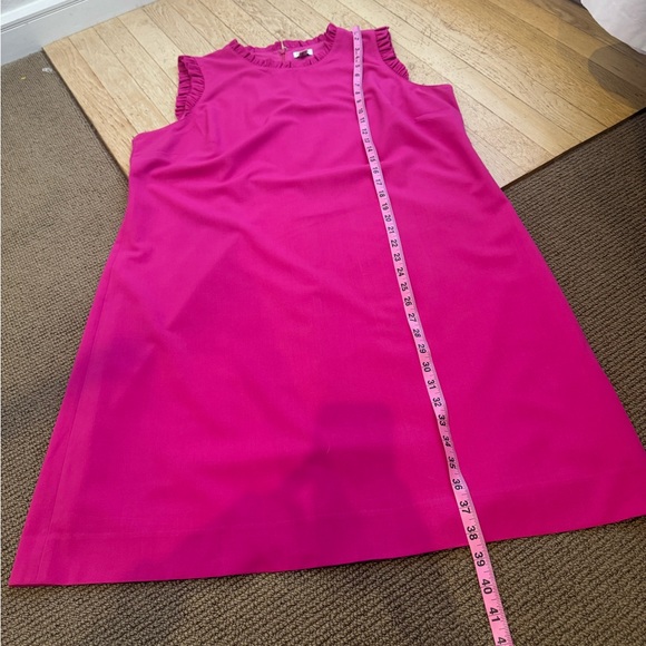 J. CREW Ruffle Neck Shift Midi Dress - Picture 15 of 15